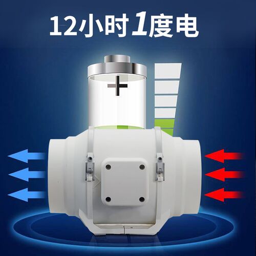 管道抽风机排风扇大吸力排风机110/160pvc换气扇强力排气扇送风机