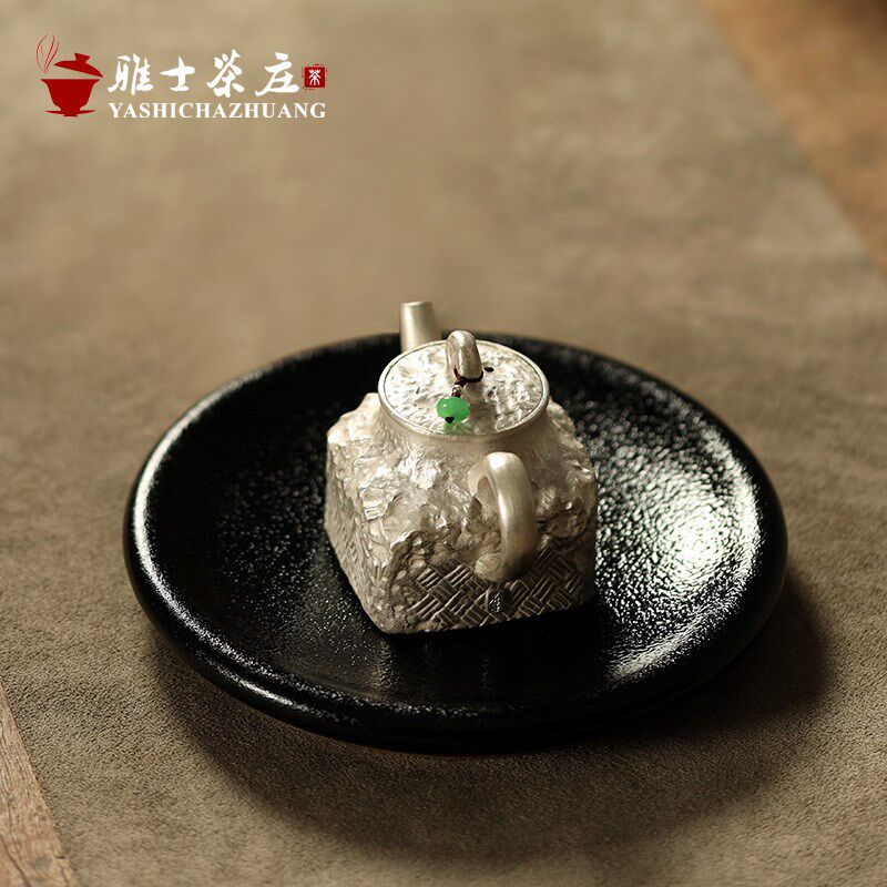 景德镇日式侘寂风茶壶原矿紫砂小品功夫茶壶茶具创意四方泡茶单壶