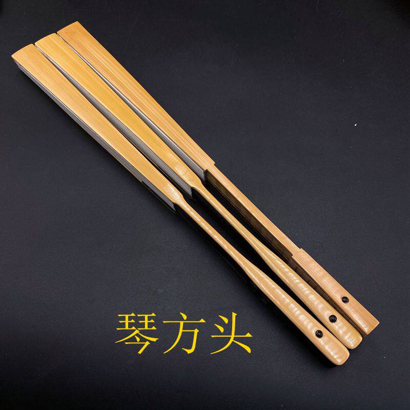 名师精工琴方翻轮纯手工定制扇子贴梁刮宓精工玉竹16方文玩折扇