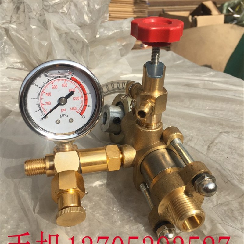 手提式60型配件泵体电动试压泵配件打压泵管道测漏仪配件铜体带表