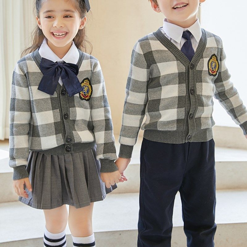 校服套装英伦风春秋冬装幼儿园园服小学生班服学院风儿童演出服制