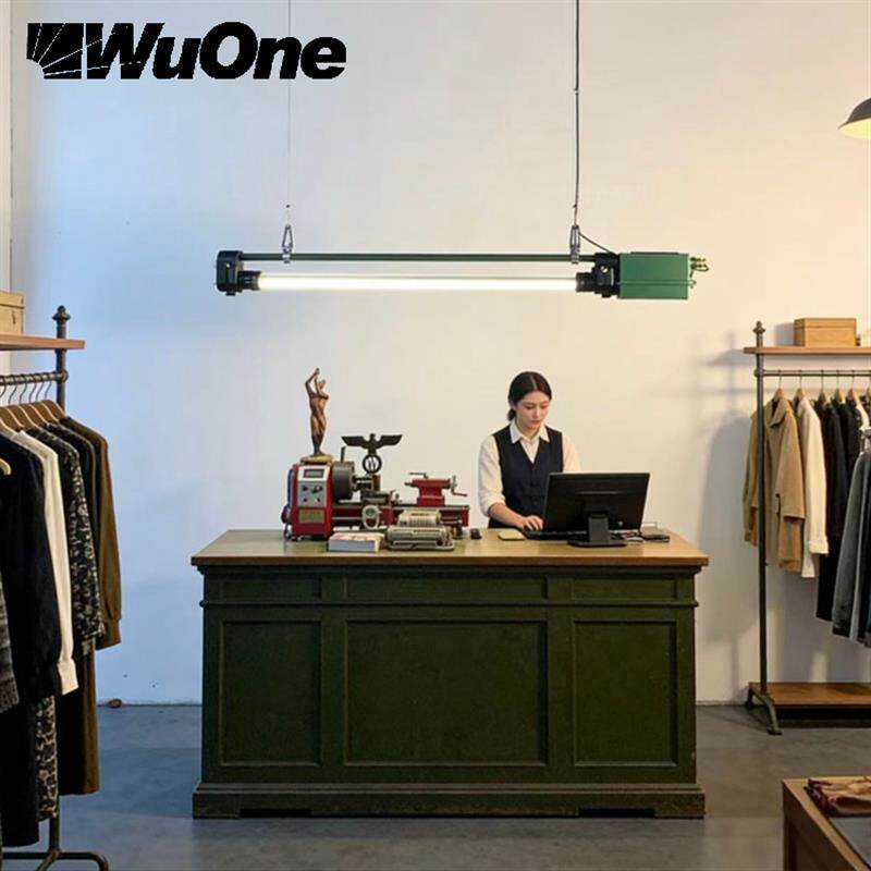 wuone灵光逸创复古工业风格重金属吊灯吧台办公室设计室服装店灯