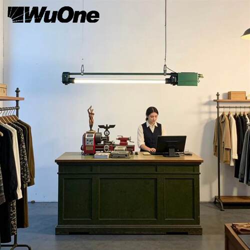 wuone灵光逸创复古工业风格重金属吊灯吧台办公室设计室服装店灯