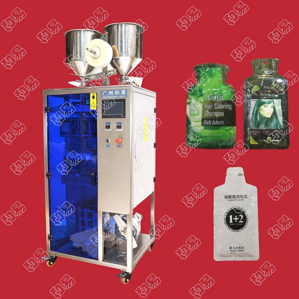 洗发发剂装和易机,广州瑞虎染染发膏自动包装机包械厂家直销