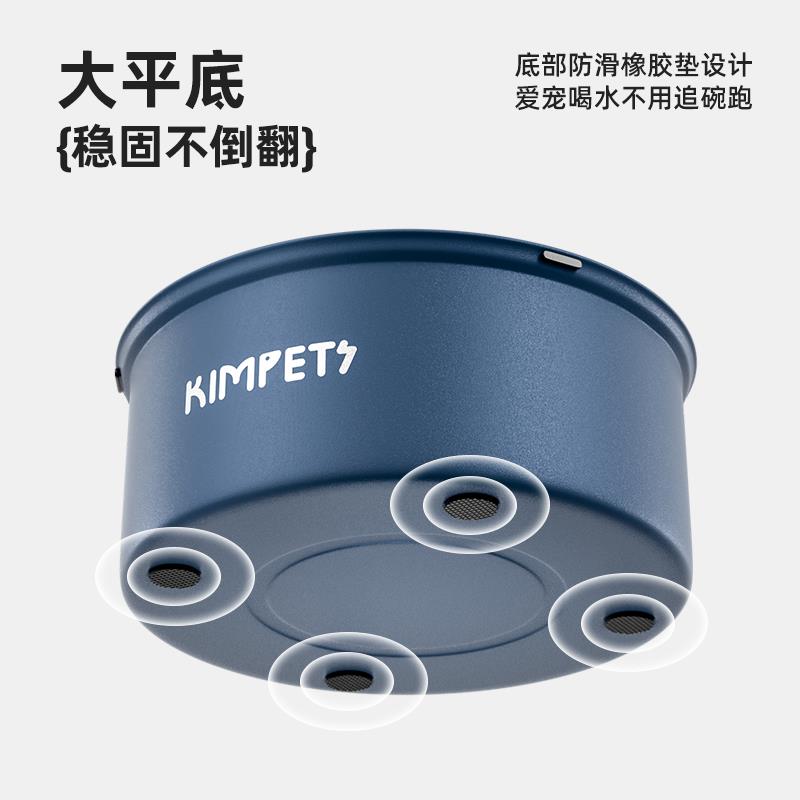 宠物悬浮水碗狗狗喝水不湿嘴不锈钢狗碗漂浮猫水碗浮水碗饮水器