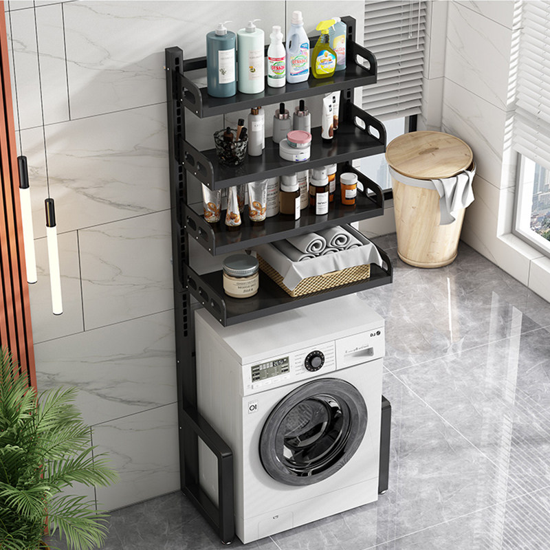 可调节洗衣机冰柜置物架消毒柜扫地机上方储物架落地多层家用收纳