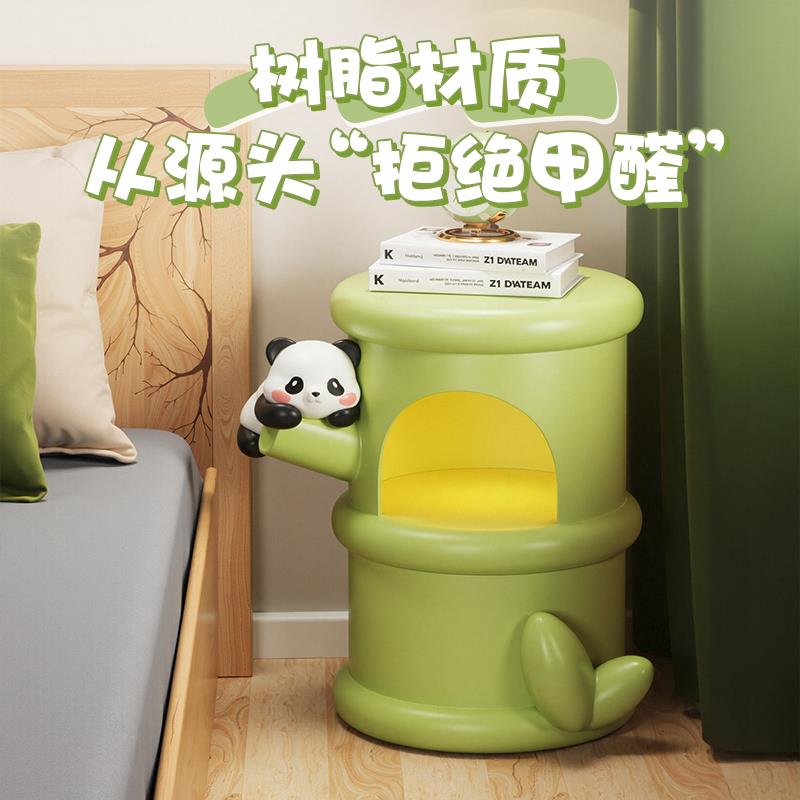 新款熊有成竹儿童床头柜创意男女孩儿童房卧室床边柜可爱落地摆件