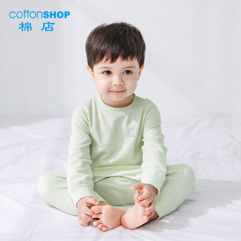 棉店儿童防着凉连体睡衣春秋宝宝束脚睡袋男女童初秋连身空调睡衣