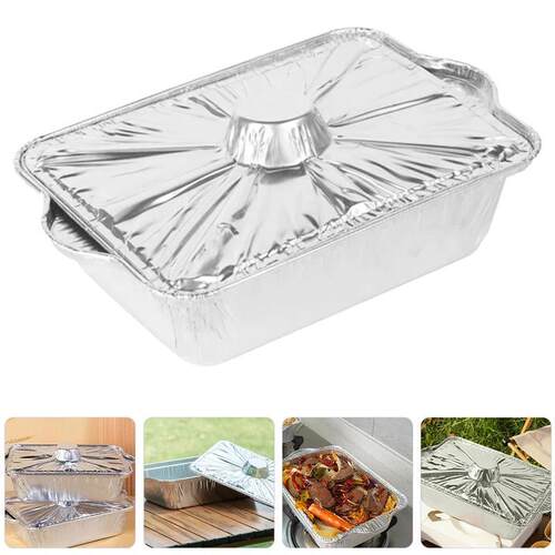 2 Pcs Aluminum Foil Grilled Fish Tray Food Accessory Tinfoil