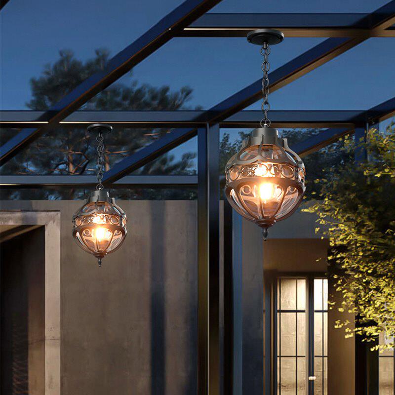 美式创意简约户外花园阳台走廊欧式室外庭院过道别墅凉亭防水吊灯