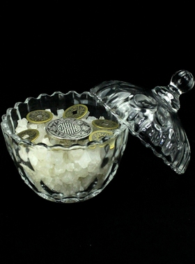 安忍水容器家居摆件龙银化解摆放海盐铜钱五黄二黑绝命保平安祝福