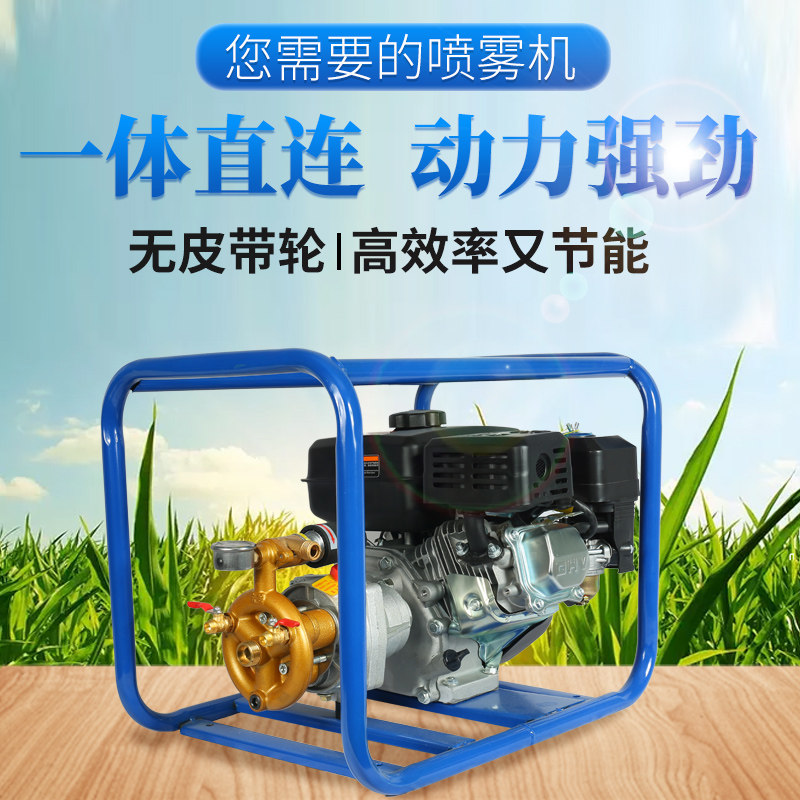 农用高压汽油直连打药泵担架式柴油打药机手提圆头柱塞泵喷药机