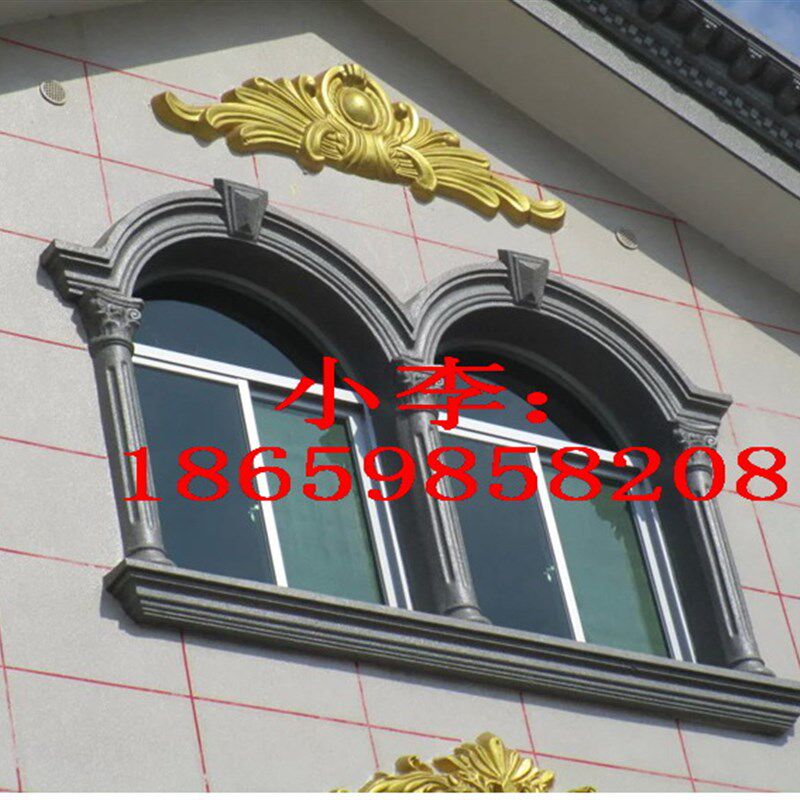 新欧式建筑模板加厚塑钢半圆罗马柱模具窗户模具窗套门套建筑模具