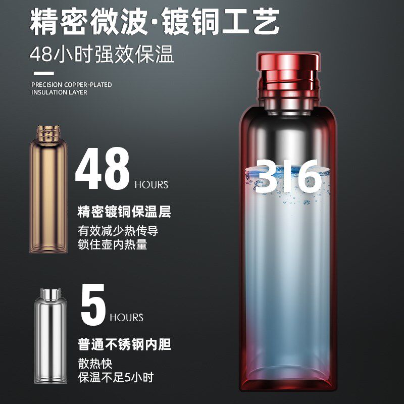 水杯保温杯大容量水壶男316不锈钢茶水分离泡茶杯全钢车载保温瓶