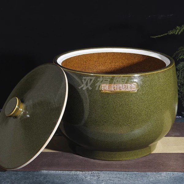 景德镇陶瓷米缸米桶油缸腌菜坛子茶叶末家用10斤30斤50斤带盖密封