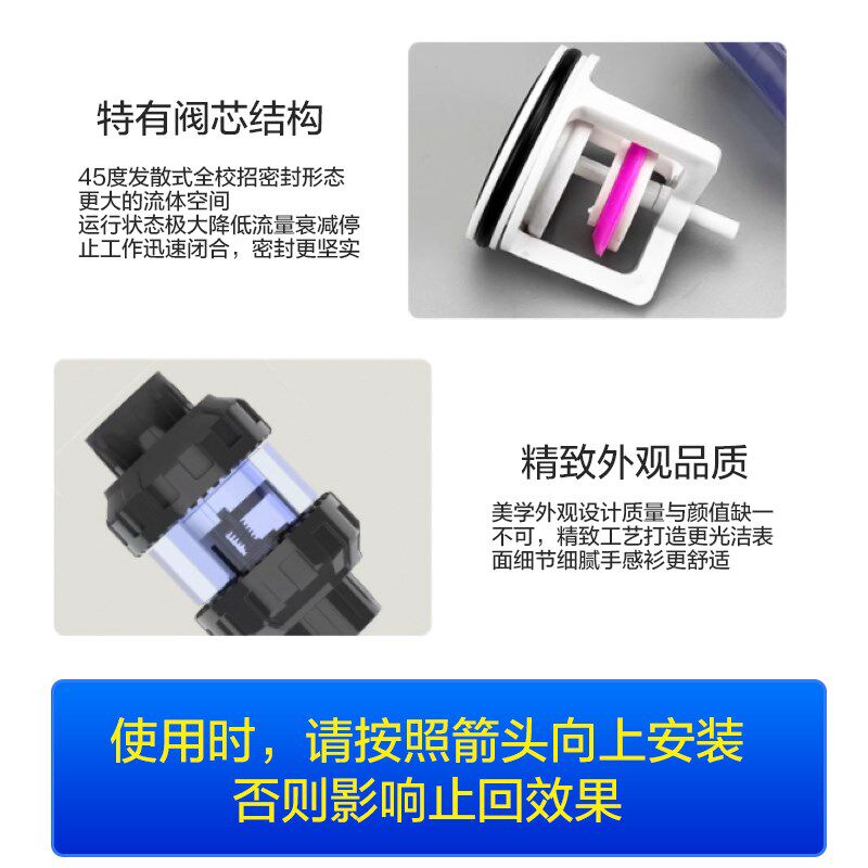 鱼缸水泵上下水止回阀PVC升降式止逆阀水管单向阀防倒流虹吸回流