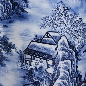 景德镇青花陶瓷手绘落地大花瓶源远流长家居客厅时尚酒店装饰摆件