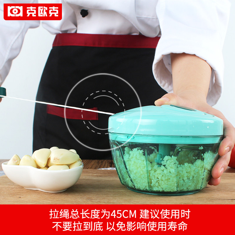 克欧克手动绞肉机多功能料理机家用小型搅拌机绞馅机手拉碎菜器图片