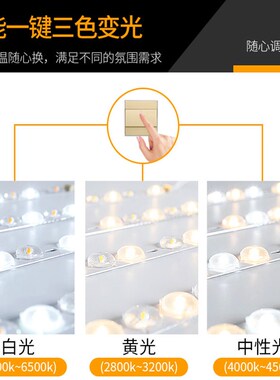 led吸顶灯高亮灯条贴片光源长条灯板替换灯带灯片改装灯盘三色光