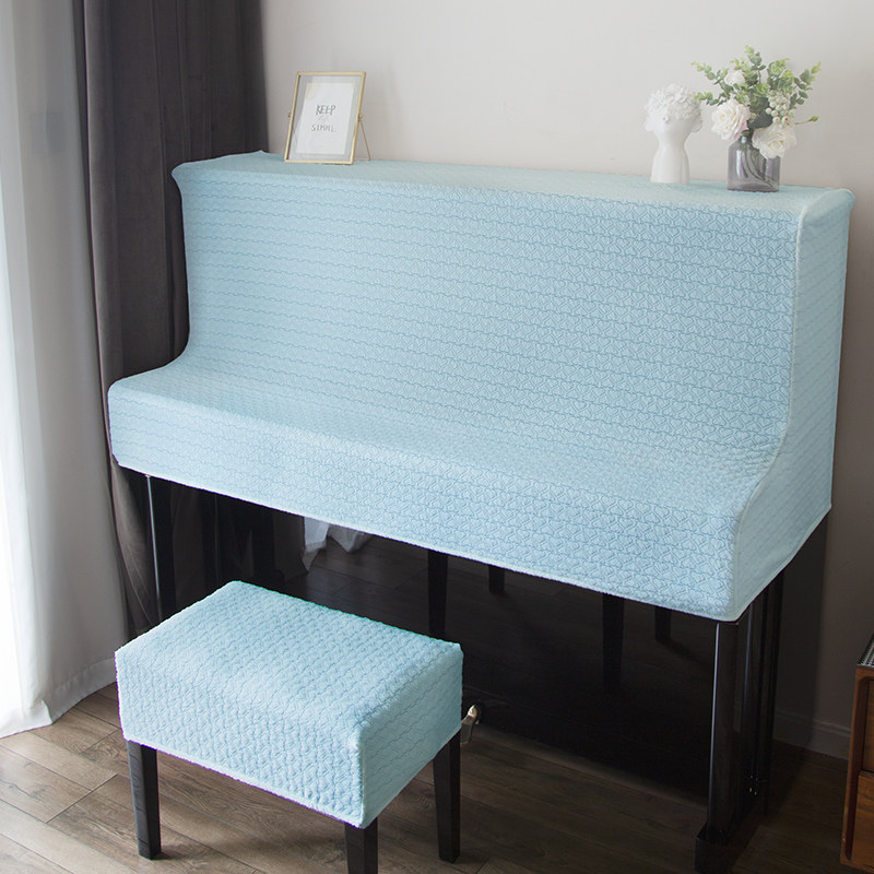 新款爱心立式半包钢琴罩轻奢钢琴盖布高级轻奢琴凳罩防尘防污罩套