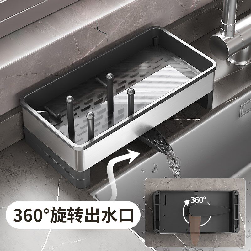 厨房抹布沥水架洗碗布放置架晾毛巾放海绵水槽窗台专用收纳置物架