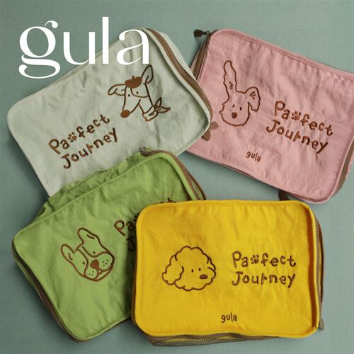 gula【小狗家族】旅行收纳袋防水行李衣物洗漱包整理洗护便携分装