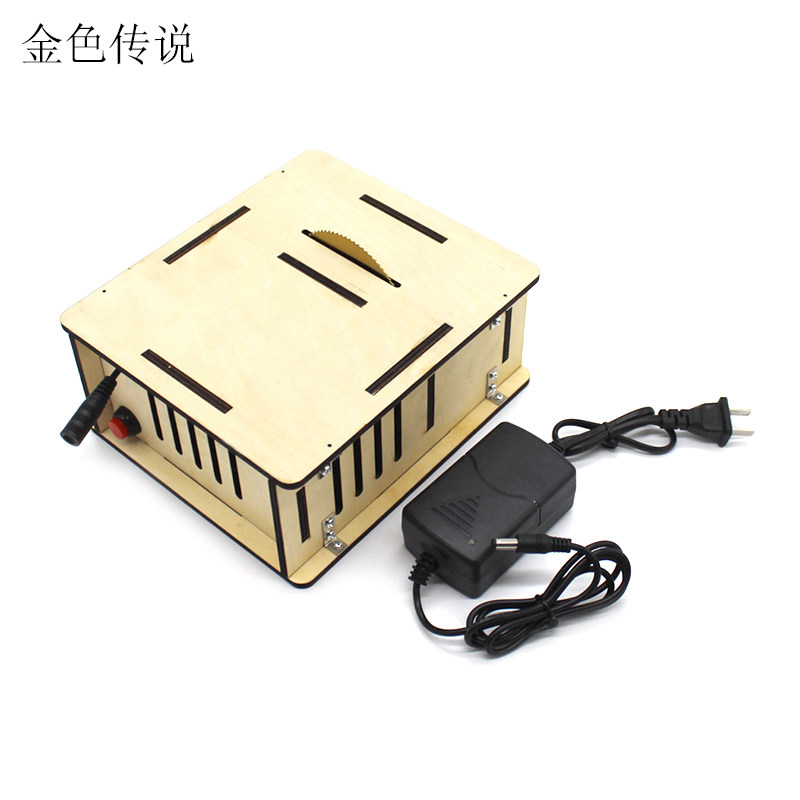 DIY小台锯 微型 低噪音 家用模型制作圆锯片 木工玉石切割机工具