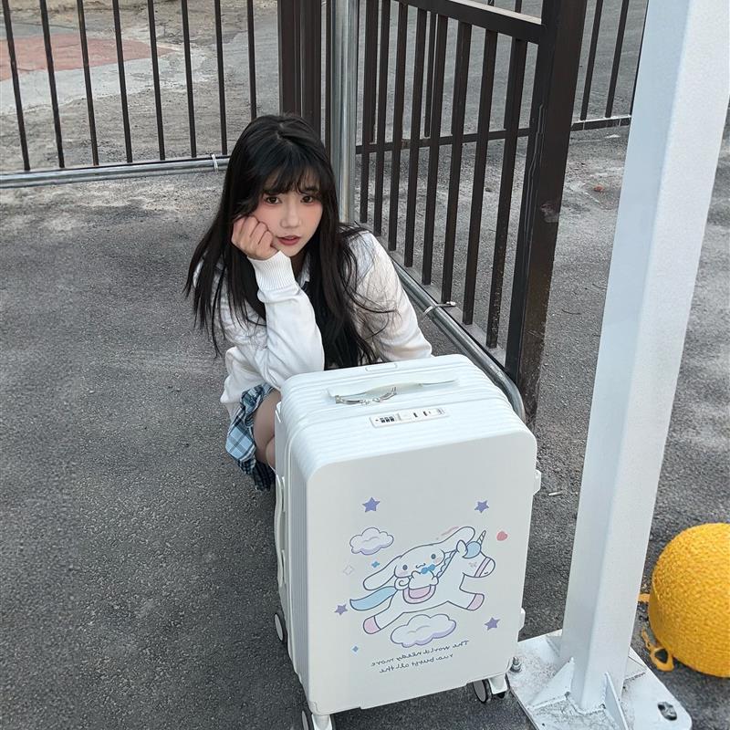 玉桂狗行李箱女学生可爱白色拉杆箱大耳狗行李箱可托运旅行箱