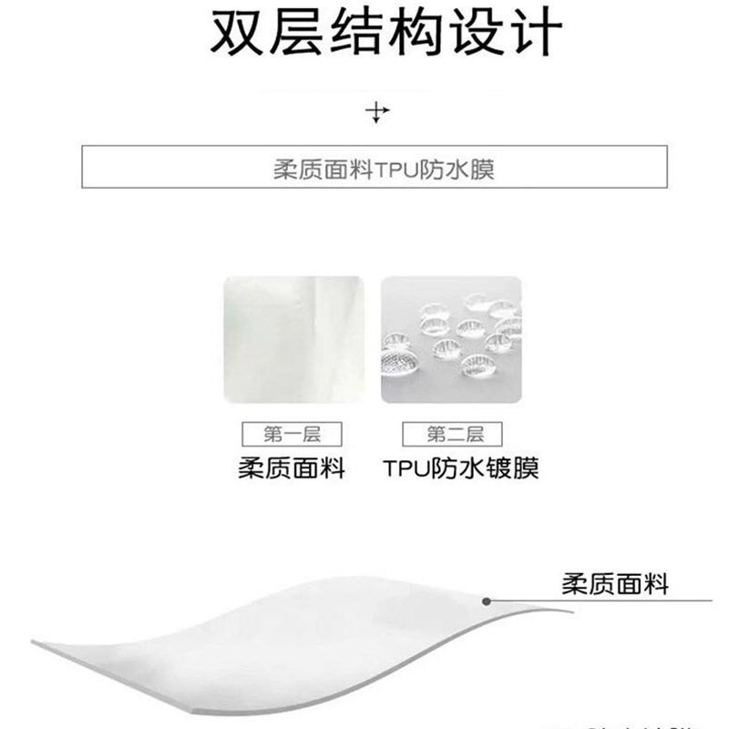 牛奶针织防水隔尿被套瘫痪老人防水被罩可洗宠物儿童防尿褥子套