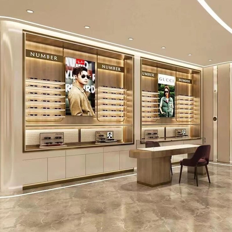 眼镜店柜台展示柜展示道具太阳眼镜墨镜老花镜高端品牌产品陈列架