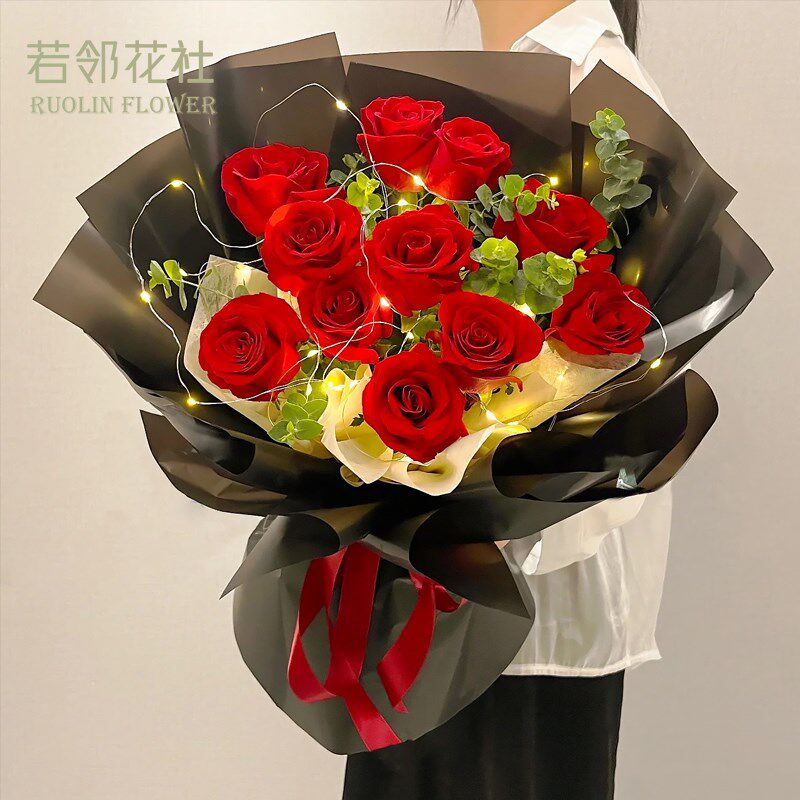 11朵红玫瑰花束鲜花同城速递送女友闺蜜生日礼物花束武汉杭州深圳