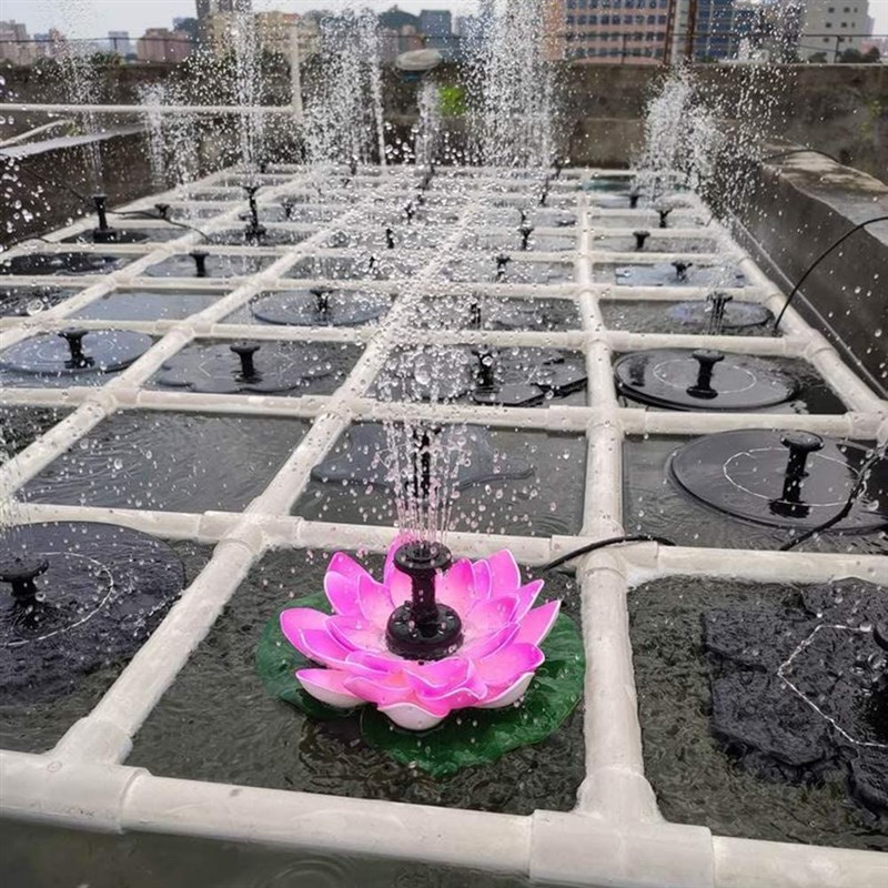 户外太阳能喷泉小型自动水循环鱼池增氧泵庭院水池鱼缸喷水器水泵