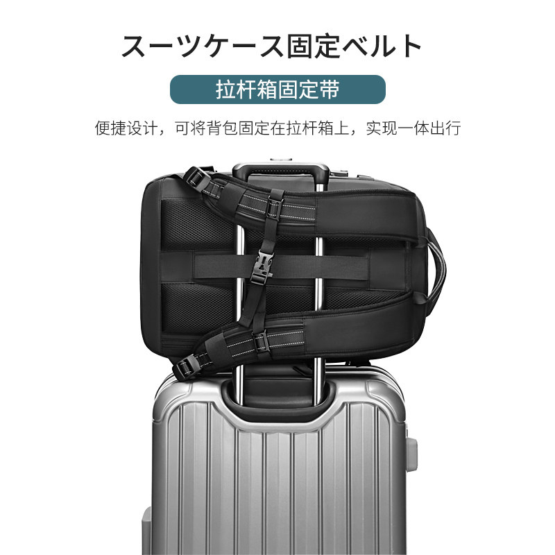 陆鸥旅行双肩揹包 支持背部缓冲棉大容量男款电脑包 49x32x20CM商