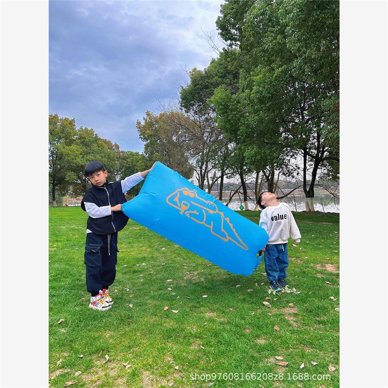 网红户外充气沙发音乐节双人便携式可折叠午休床沙滩露营空气躺椅