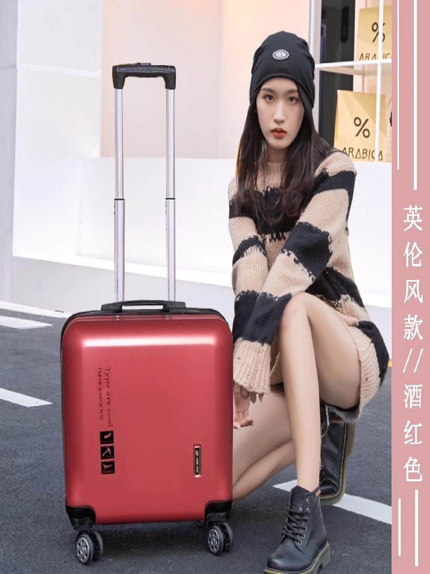 行李箱小型密码旅行箱男女生轻便18寸登机箱万向轮拉杆箱皮箱可爱