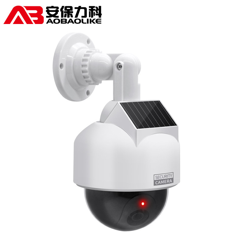 太阳能假监控仿真摄像头家用店铺防盗监控器探头模型带灯室外防雨