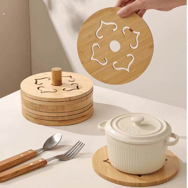 天然楠竹隔热垫盘子子垫碗垫砂锅垫餐桌垫防烫垫杯子垫热水壶垫子