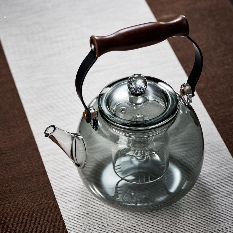围炉煮茶茶壶星空蒸煮提梁壶耐高温煮茶器烧水壶电陶炉专用玻璃壶