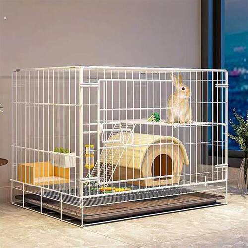 兔子笼子家用大号室内养兔自动清粪荷兰猪豚鼠笼宠物兔窝兔笼猫笼