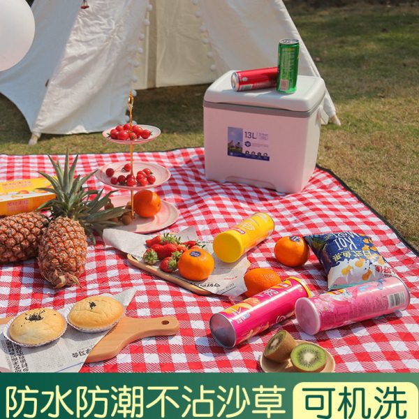 户外沙滩垫子露营加厚野炊地垫野餐垫游春布便携防水防潮草坪野外