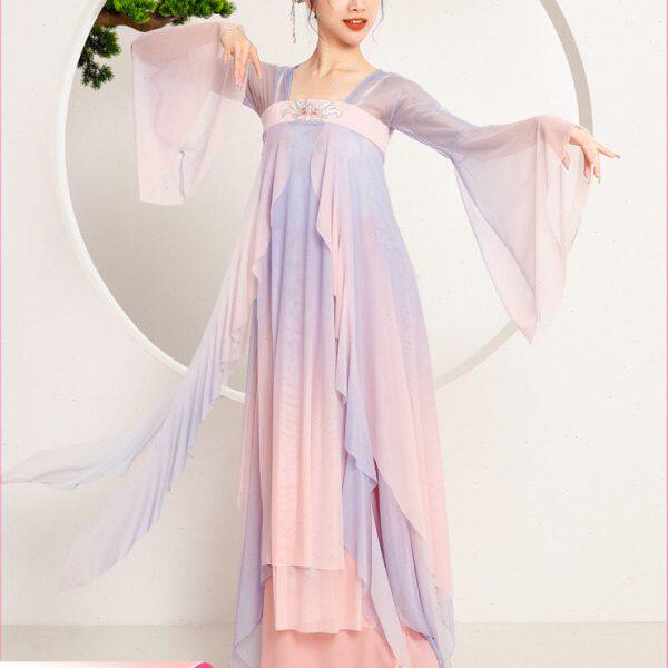 舞柘枝舞蹈演出服纱后洛阳旧古典舞衣事舞中国渐变舞蹈服倾城舞