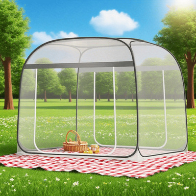 Up Mosquito Tent with Dual Doors Zippered Heavy Duty