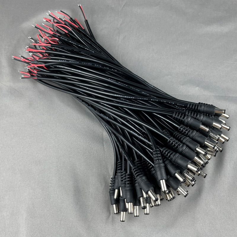 加粗0.5平DC护套公头5.5*2.5mm电源接头监控DC线5525连接线12V24V