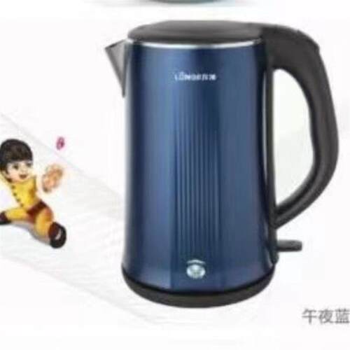 龙集家用电热水壶304烧水壶自动断电1800W大功率1.8L大容量耐用