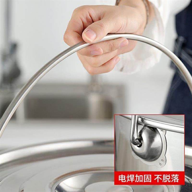 食品级304不锈钢桶圆桶手提式加厚提桶大容量带盖商用家用储水桶