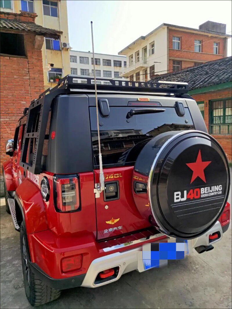 加粗不锈钢杆汽车用卡边装饰天线越野车SUV车载夹边改装红旗杆子