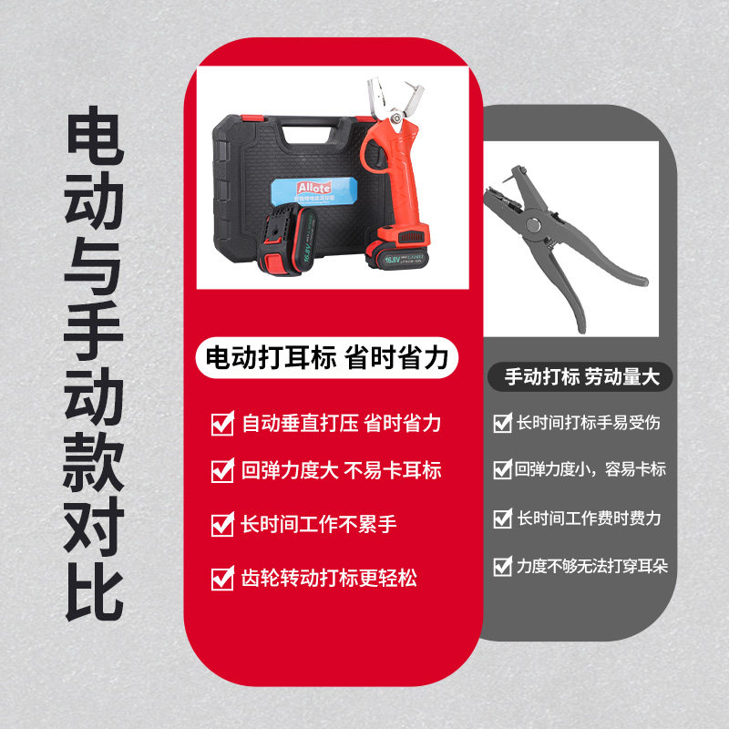 电动耳标钳兽用猪牛羊用打耳标钳子防疫耳号钳子打孔钳耳标钳养殖