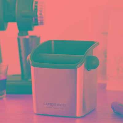 CAFEDE KONA咖啡敲渣桶家用半自动咖啡机粉渣盒不锈钢咖啡渣桶