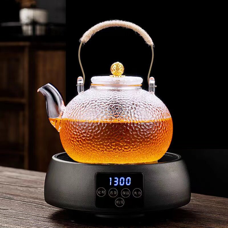玻璃提梁壶白茶泡茶养生壶烧水花茶壶泡茶器煮茶套装加厚耐高温