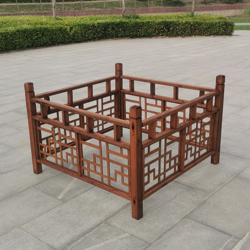 新款婚庆新中式木质栅栏路引婚礼布置实木复古围栏装饰鹊桥道具